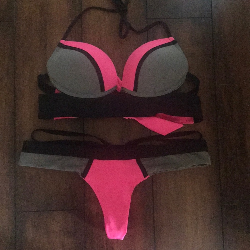 Pink and black Beach Bunny Bikini